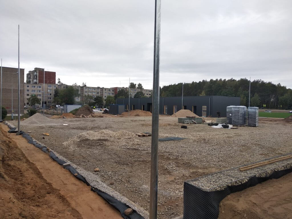 Ryto gimnazijos stadionas (Dariaus Gerbutavičiaus g. 9) - Sporta būve - būvdarbu attēli