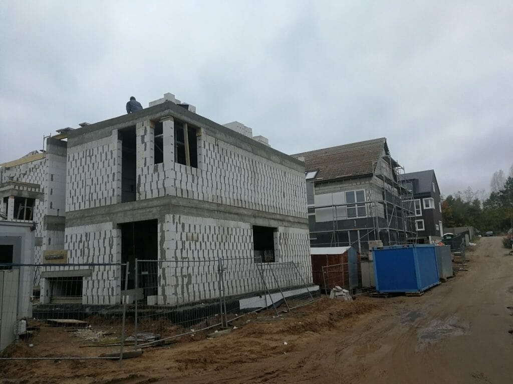 Šeškinės Ozo namai (Šeškinės sodų g. 19, 19A, 21, 21A, 23, 23A) - Row housing - construction photos