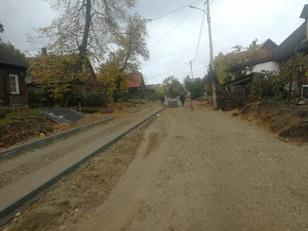 Giedraičių ir S. Fino g. (Giedraičių g.) - Bike path, Street - construction photos