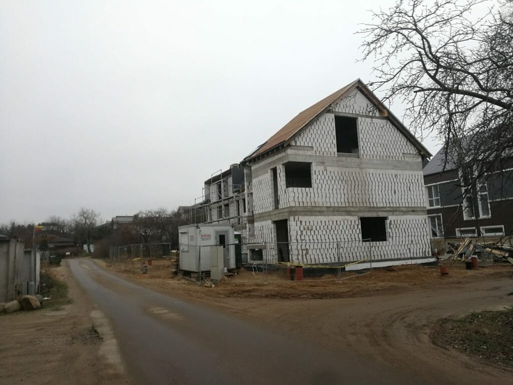 Šeškinės Ozo namai (Šeškinės sodų g. 19, 19A, 21, 21A, 23, 23A) - Row housing - construction photos