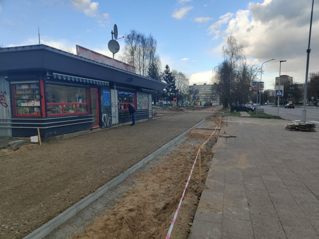 Erfurto g. dviračių takas (Erfurto g.) - Bike path - construction photos