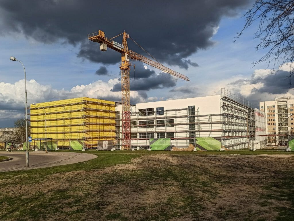 Gabijos gimnazijos priestatas (Pašilaičių g. 13) - Primary and secondary education - construction photos