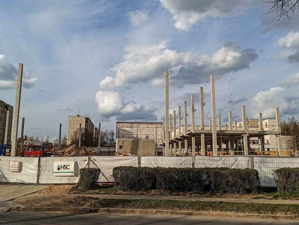Žemynos progimnazijos sporto salė (Žemynos g. 14) - Sports arena - construction photos
