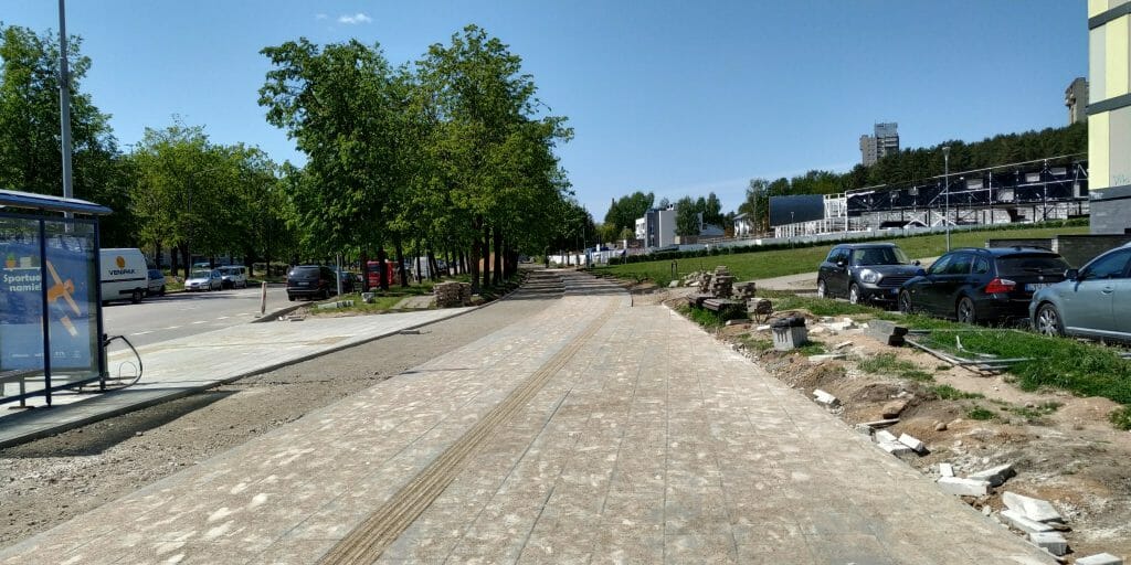 Erfurto g. dviračių takas (Erfurto g.) - Bike path - construction photos