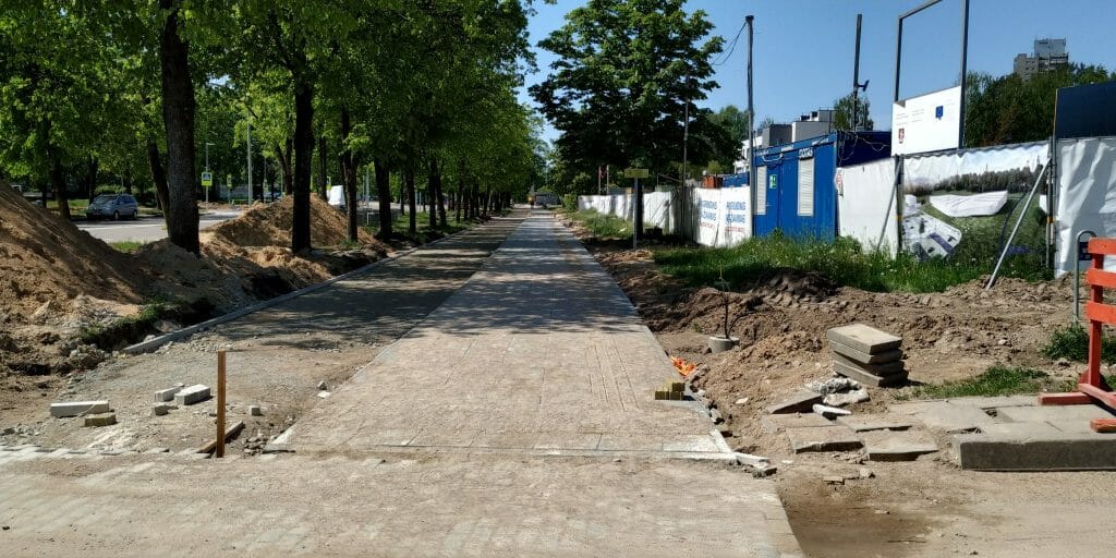 Erfurto g. dviračių takas (Erfurto g.) - Bike path - construction photos