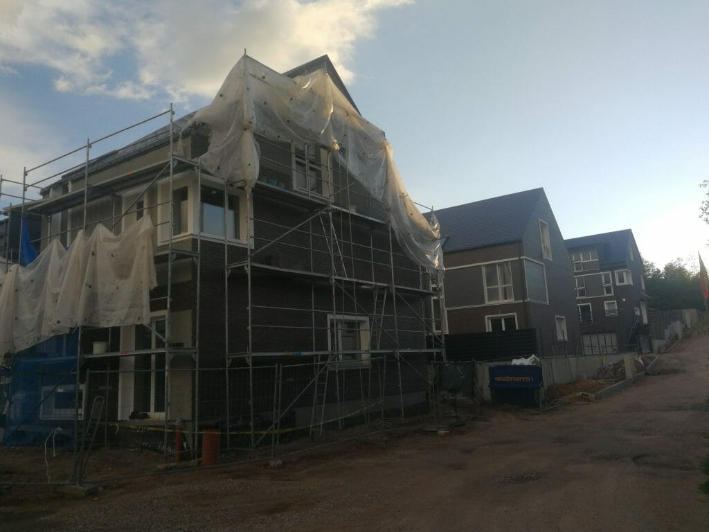 Šeškinės Ozo namai (Šeškinės sodų g. 19, 19A, 21, 21A, 23, 23A) - Row housing - construction photos