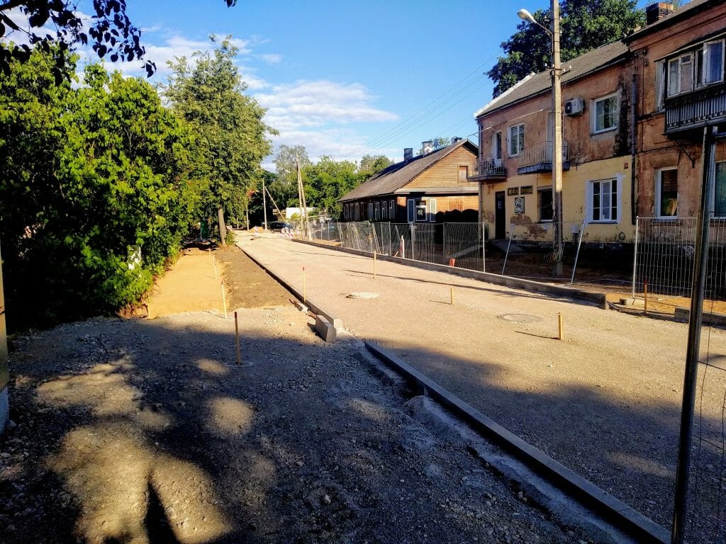 Giedraičių ir S. Fino g. (Giedraičių g.) - Bike path, Street - construction photos