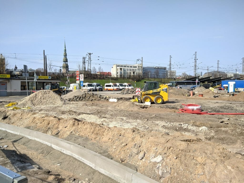 Rīgas starptautiskās autoostas autobusu platformas pārbūve (Prāgas iela 1) - Kelias - statybų nuotraukos