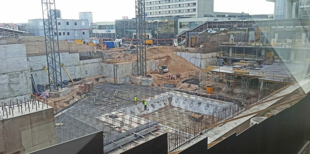 Artery (Konstitucijos pr. 18B) - Biroju centrs - būvdarbu attēli