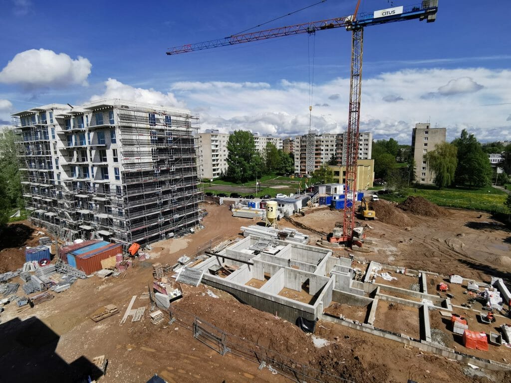 Klevų namai (Partizanų g. 34) - Multi apartment - construction photos