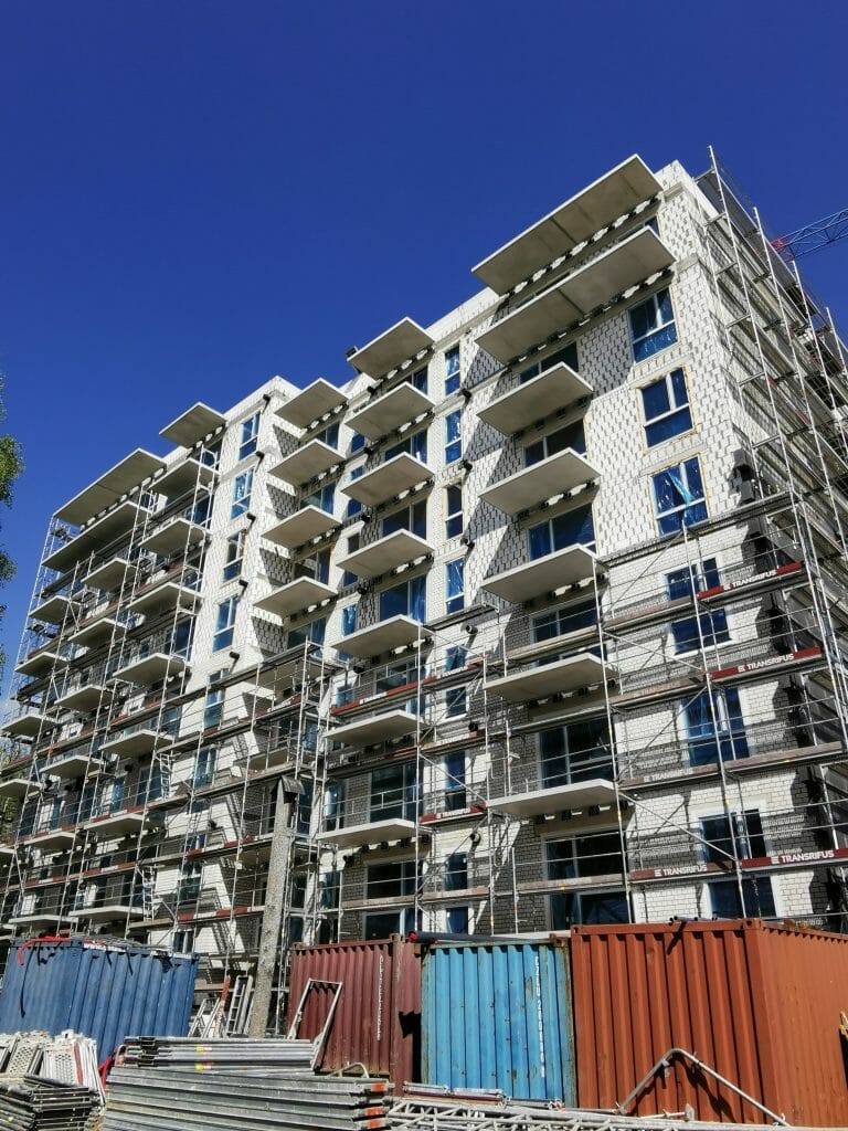 Klevų namai (Partizanų g. 34) - Multi apartment - construction photos