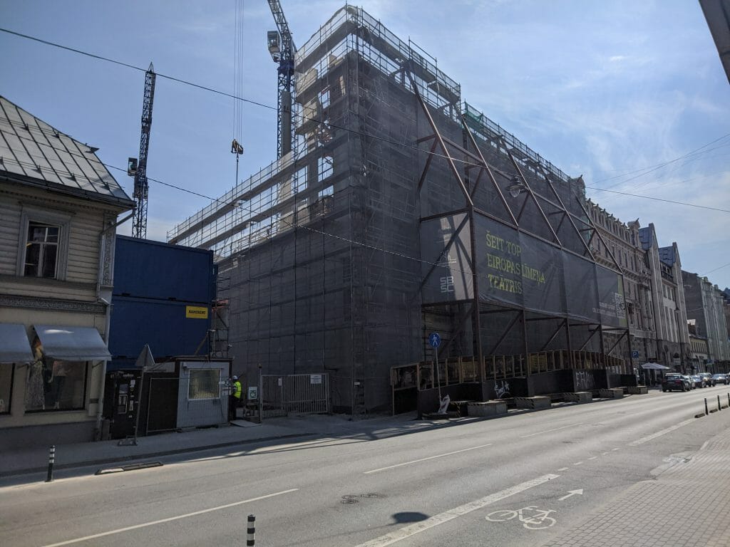 Jaunā Rīgas Teātra ēkas pārbūve (Lāčplēša iela 25) - Cultural center - construction photos