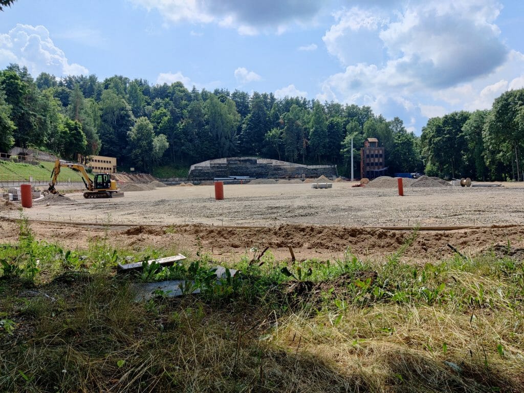 Kalnų parko stadionas (T. Kosciuškos g. 7) - Sports field or court - construction photos