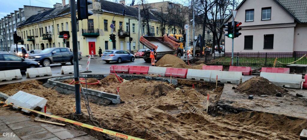 Algirdo g. dviračių takas (Algirdo g.) - Jalgrattatee, Tänav - ehituse fotod