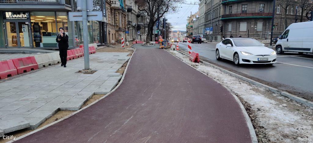 Algirdo g. dviračių takas (Algirdo g.) - Jalgrattatee, Tänav - ehituse fotod