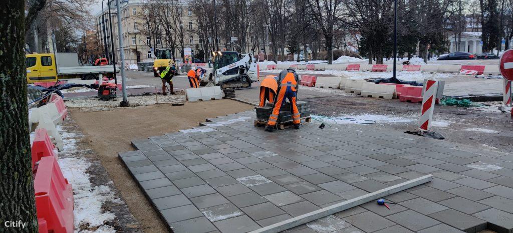 Algirdo g. dviračių takas (Algirdo g.) - Jalgrattatee, Tänav - ehituse fotod