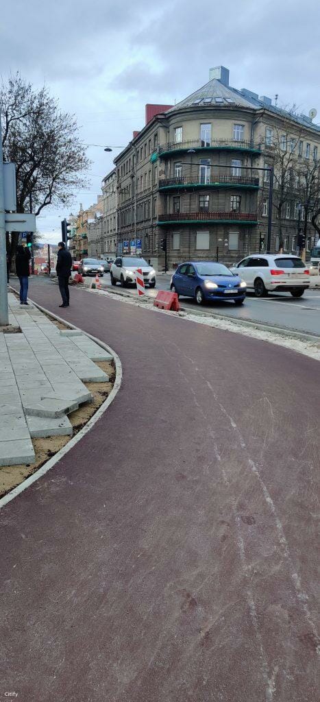 Algirdo g. dviračių takas (Algirdo g.) - Jalgrattatee, Tänav - ehituse fotod