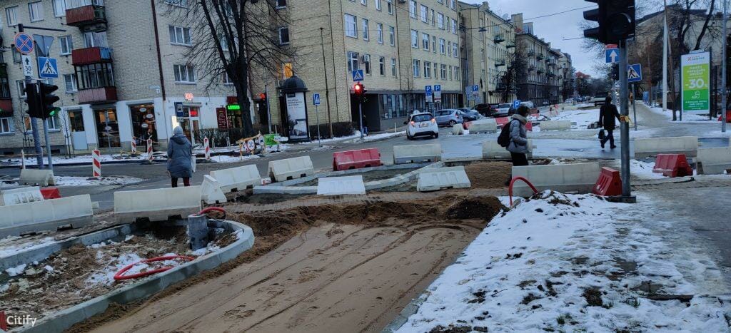 Algirdo g. dviračių takas (Algirdo g.) - Jalgrattatee, Tänav - ehituse fotod