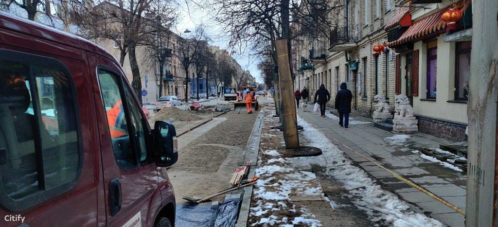 Algirdo g. dviračių takas (Algirdo g.) - Jalgrattatee, Tänav - ehituse fotod