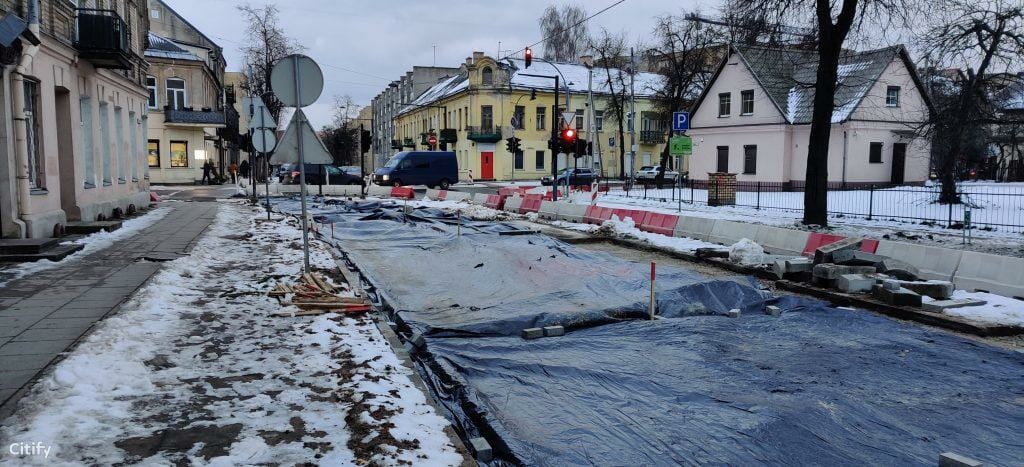 Algirdo g. dviračių takas (Algirdo g.) - Jalgrattatee, Tänav - ehituse fotod