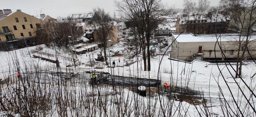 Vingrių šaltinių skveras (Vingrių g.) - Square - construction photos