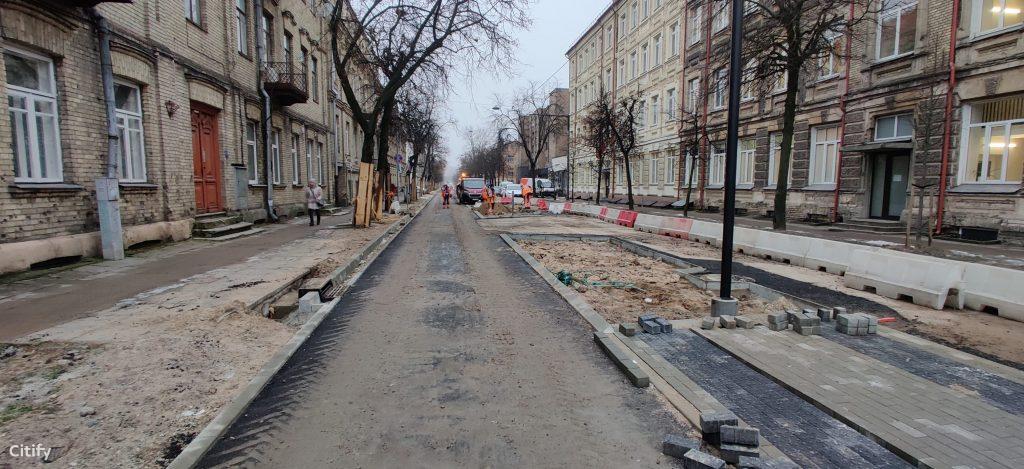 Algirdo g. dviračių takas (Algirdo g.) - Jalgrattatee, Tänav - ehituse fotod