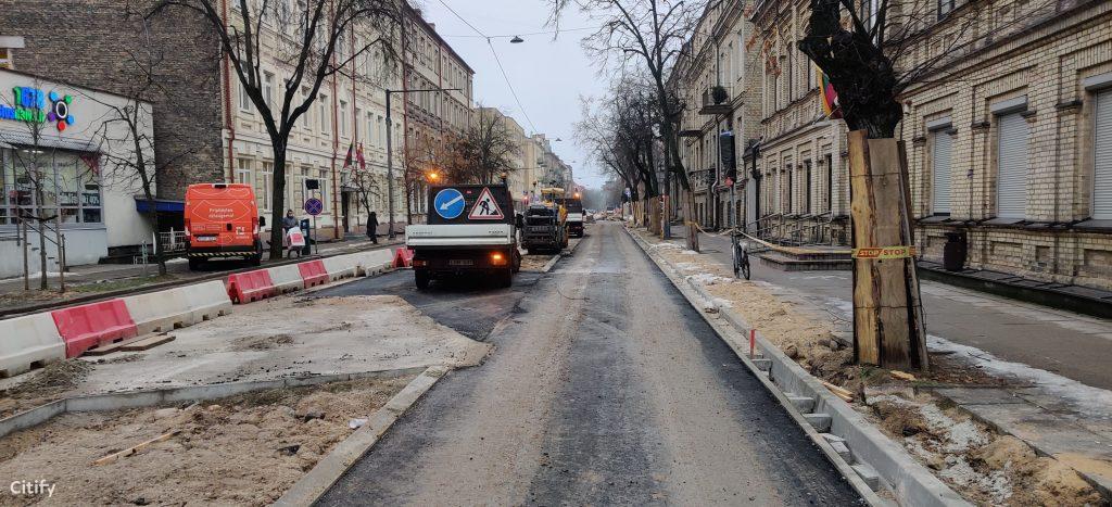 Algirdo g. dviračių takas (Algirdo g.) - Jalgrattatee, Tänav - ehituse fotod