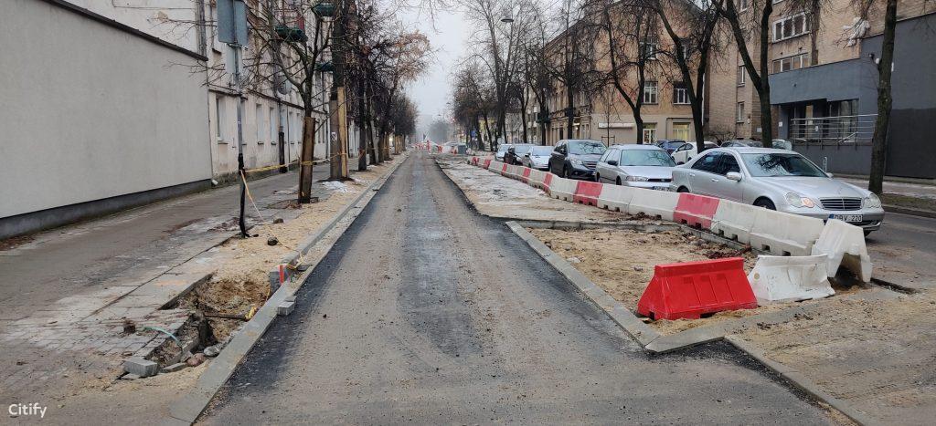 Algirdo g. dviračių takas (Algirdo g.) - Jalgrattatee, Tänav - ehituse fotod