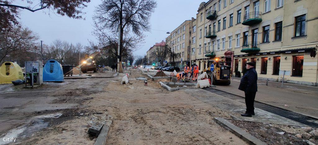 Algirdo g. dviračių takas (Algirdo g.) - Jalgrattatee, Tänav - ehituse fotod