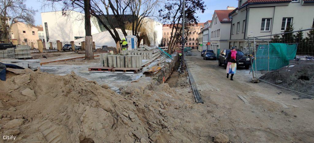 Vingrių šaltinių skveras (Vingrių g.) - Square - construction photos