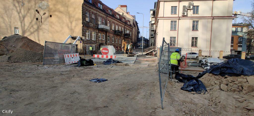 Vingrių šaltinių skveras (Vingrių g.) - Square - construction photos