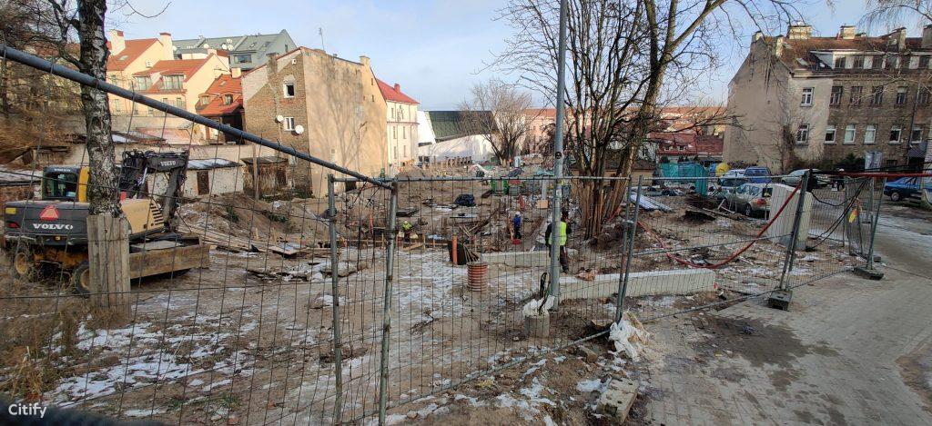 Vingrių šaltinių skveras (Vingrių g.) - Square - construction photos