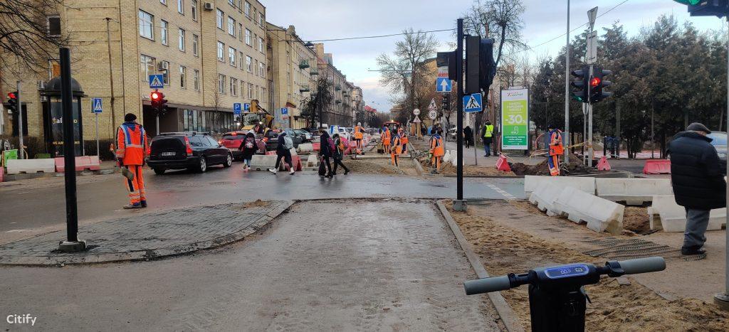 Algirdo g. dviračių takas (Algirdo g.) - Jalgrattatee, Tänav - ehituse fotod