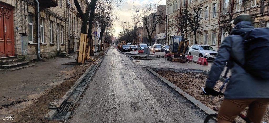 Algirdo g. dviračių takas (Algirdo g.) - Jalgrattatee, Tänav - ehituse fotod