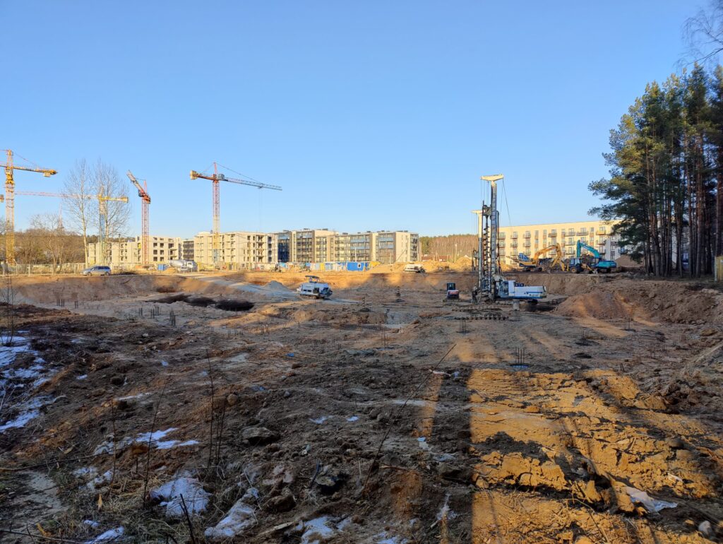 Pušų parkas (Lietaus g. 7) - Daudzdzīvokļu nams - būvdarbu attēli