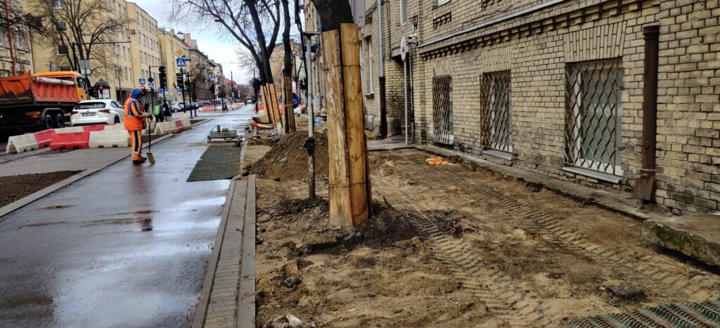 Algirdo g. dviračių takas (Algirdo g.) - Jalgrattatee, Tänav - ehituse fotod