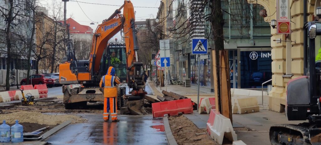 Algirdo g. dviračių takas (Algirdo g.) - Jalgrattatee, Tänav - ehituse fotod