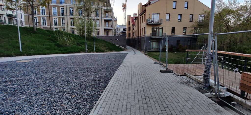 Vingrių šaltinių skveras (Vingrių g.) - Square - construction photos