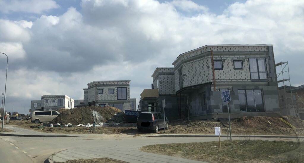 Armėnų namai (Armėnų g. 2, 14, 19 / Savičiūnų g. 3, 5, 7) - Row housing - construction photos