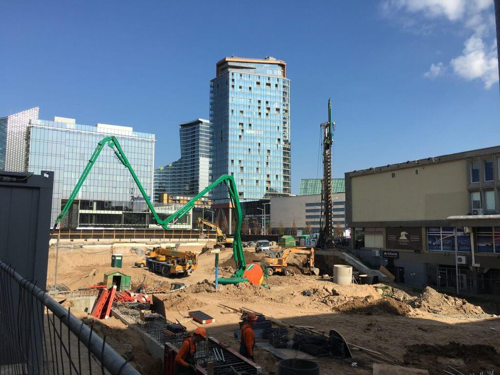 Artery (Konstitucijos pr. 18B) - Biroju centrs - būvdarbu attēli