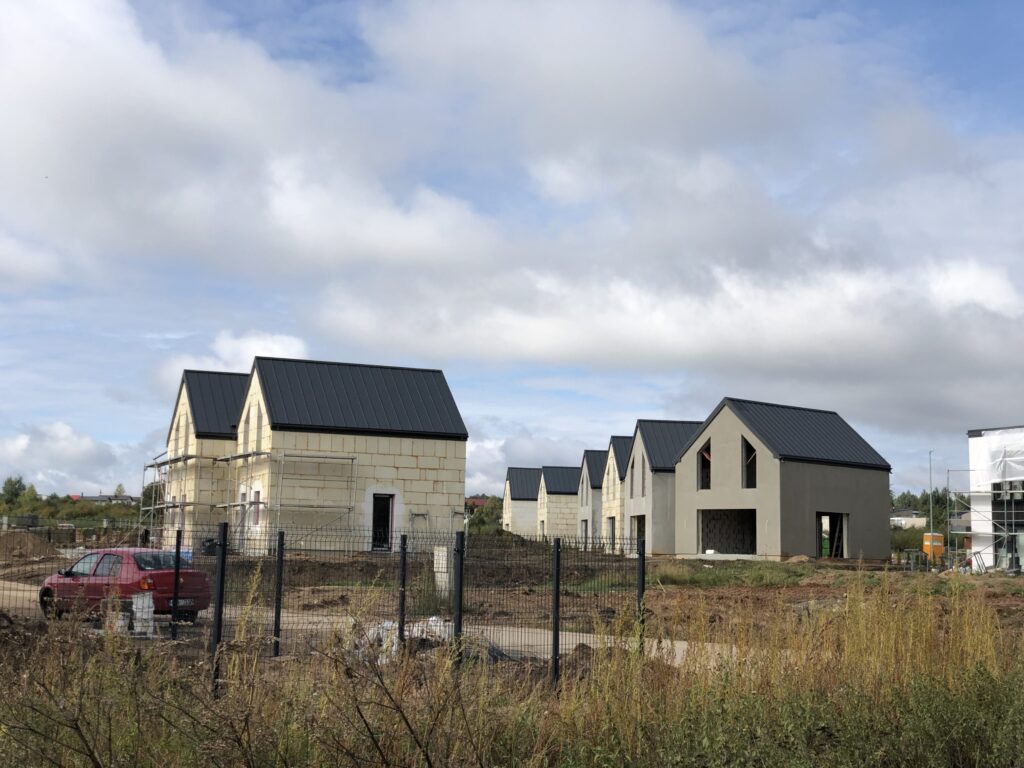 Paluknio kotedžai (Paluknio g. 28, 30, 32, 34, 36, 46, 48, 50, 52, 54) - Row housing - construction photos