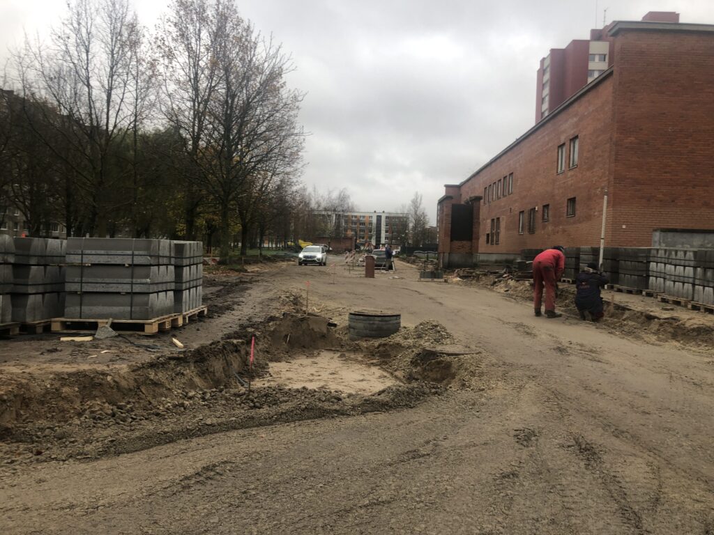 Įvažiuojamasis kelias į Taikos pr. 109 (Taikos pr. 109) - Street - construction photos
