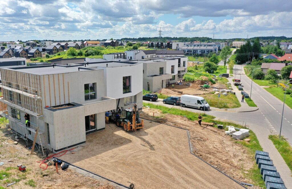 Armėnų namai (Armėnų g. 2, 14, 19 / Savičiūnų g. 3, 5, 7) - Row housing - construction photos