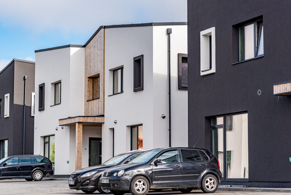 Kalnėnų TRIO 1-2 etapai (Albanų g. 12, 14) - Row housing - construction photos