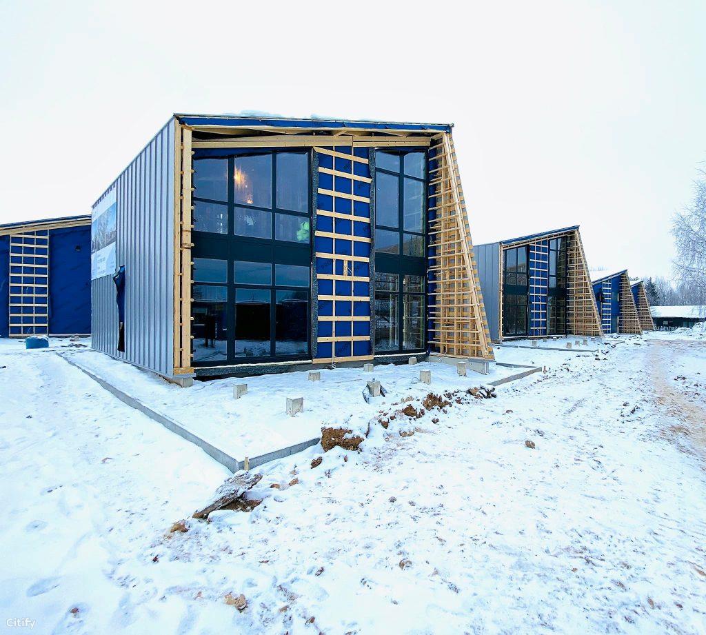 Kalno 77 (Kalno g. 73, 75, 77, 79, 83, 85, 87, Sokiškių g. 2, 4) - Privātmāju kopienas, Rindu mājas - būvdarbu attēli