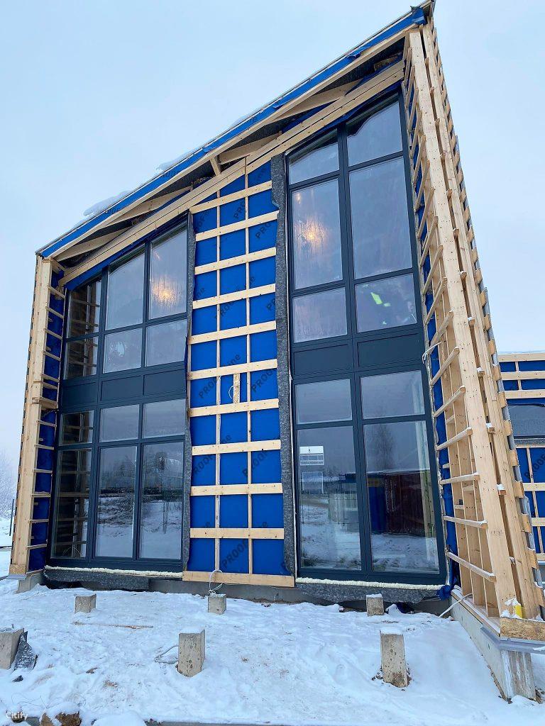 Kalno 77 (Kalno g. 73, 75, 77, 79, 83, 85, 87, Sokiškių g. 2, 4) - Privātmāju kopienas, Rindu mājas - būvdarbu attēli