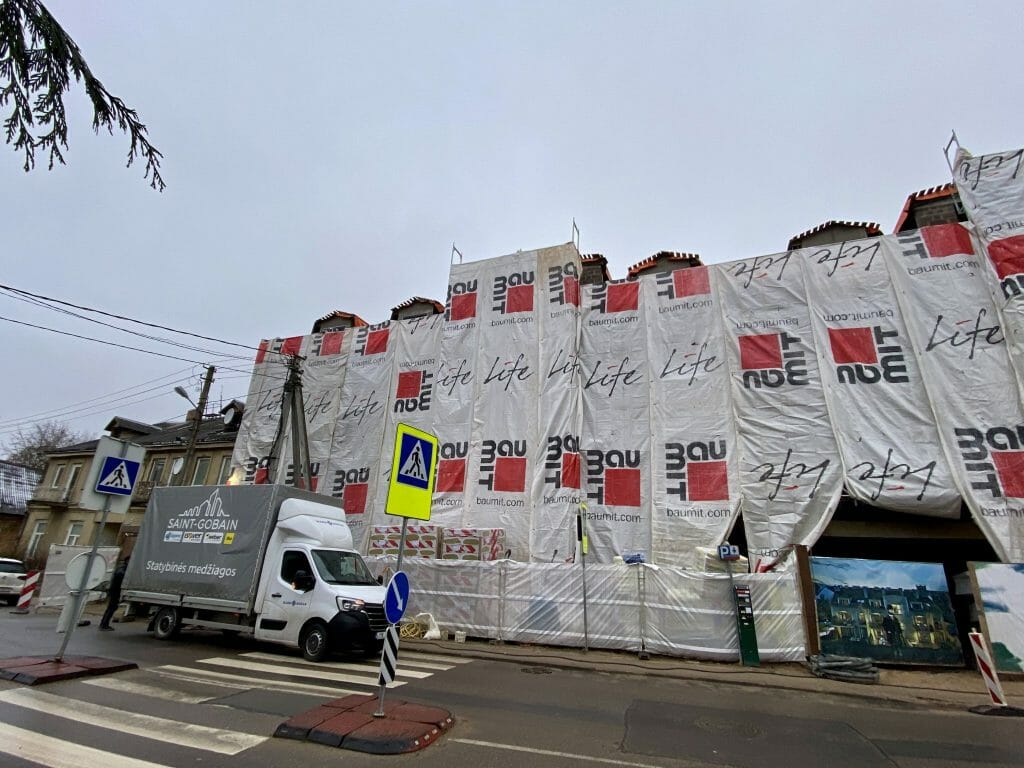 Vilniaus monmartras (Polocko g. 26) - Daudzdzīvokļu nams - būvdarbu attēli