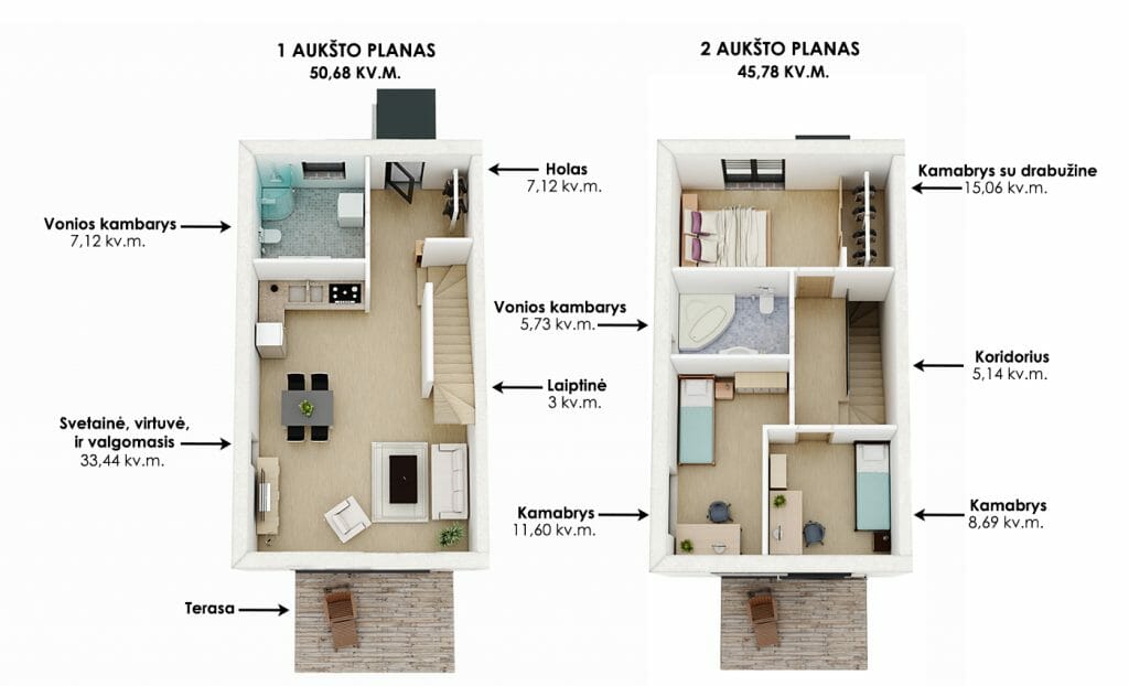 Airių namai Airių g. 10, 12 (Airių g. 10, 12) - Row housing - construction photos