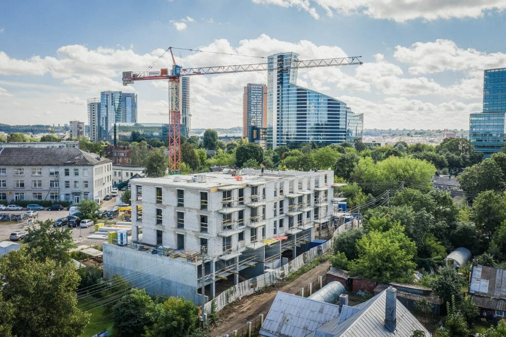 Šnipiškių perspektyvos (Šatrijos g. 1) - Multi apartment - construction photos