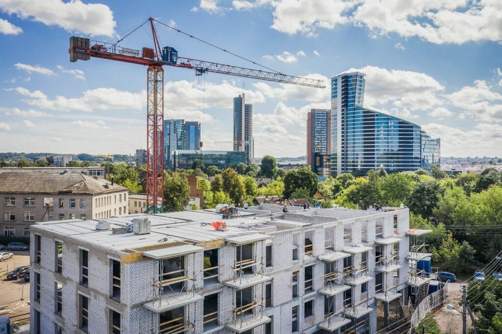 Šnipiškių perspektyvos (Šatrijos g. 1) - Multi apartment - construction photos